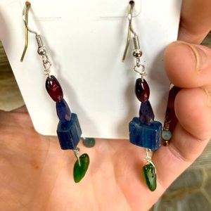 Genuine gemstone earrings